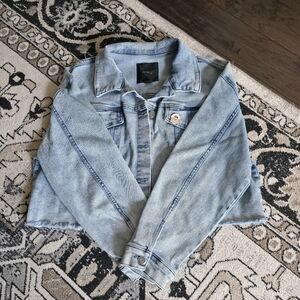 Skinnygirl distressed denim jacket